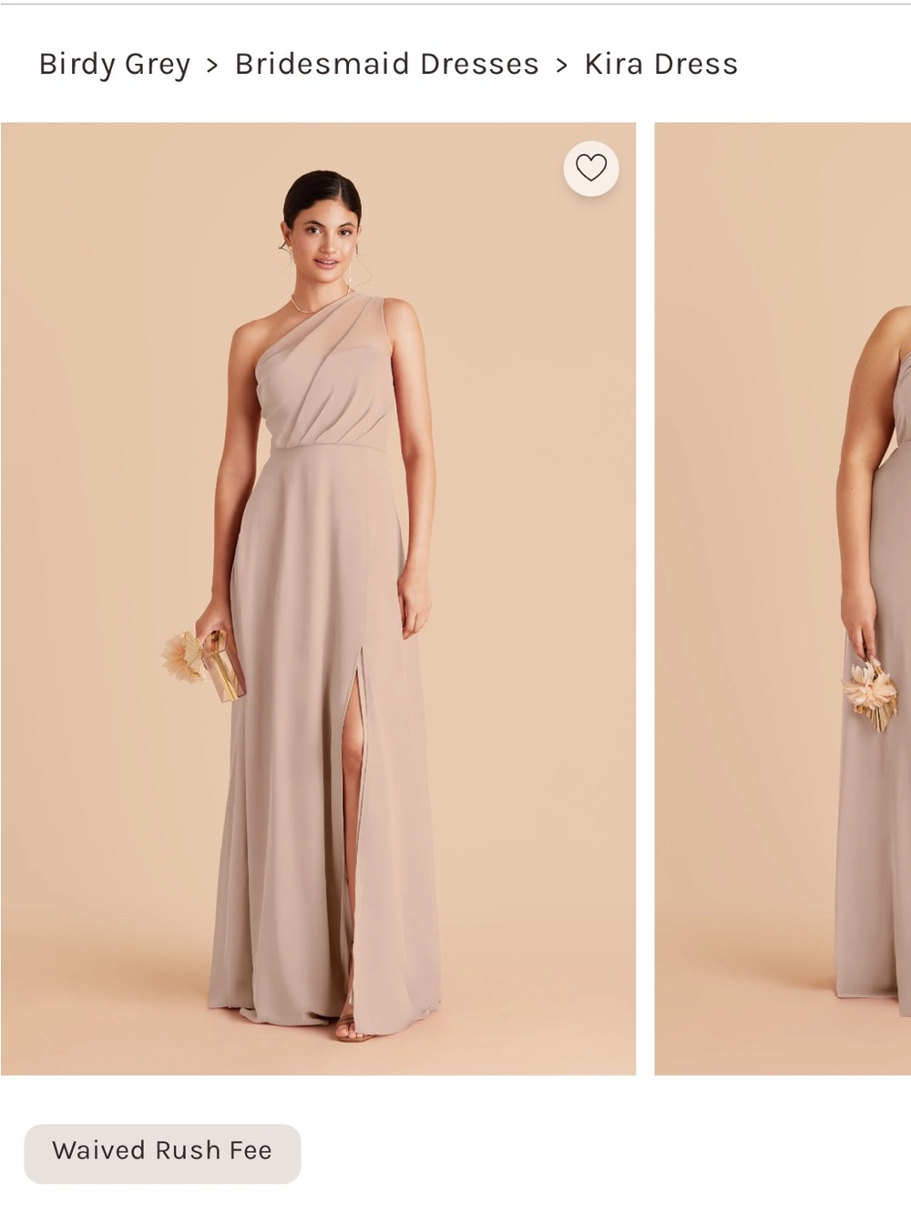 Birdy Grey Kira One-Shoulder Maxi Dress in Blush